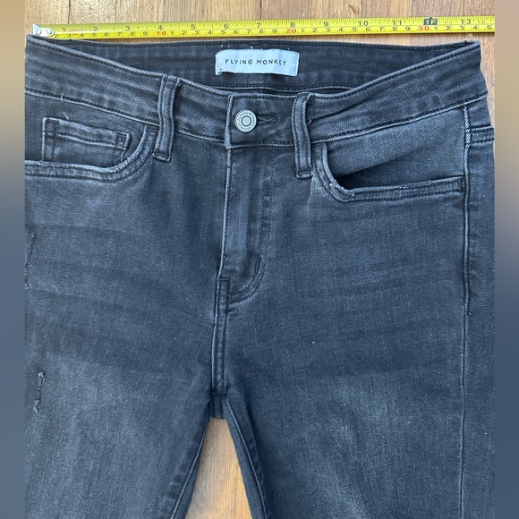 Flying Monkey | Women’s black distressed skinny jeans - Picture 11 of 16